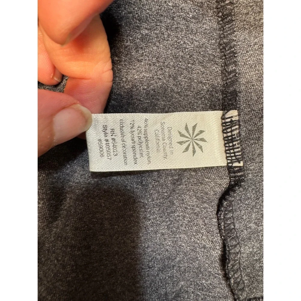 Athleta Stronger Hoodie Full Zip Gray Charcoal Jacket Thumbholes 405067 Womens